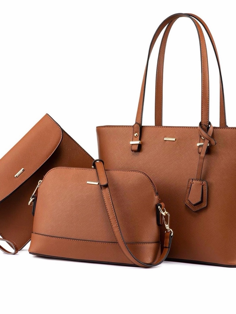NWT Lovevook 3 Piece Brown Purse Set Shoulder Messenger Wallet